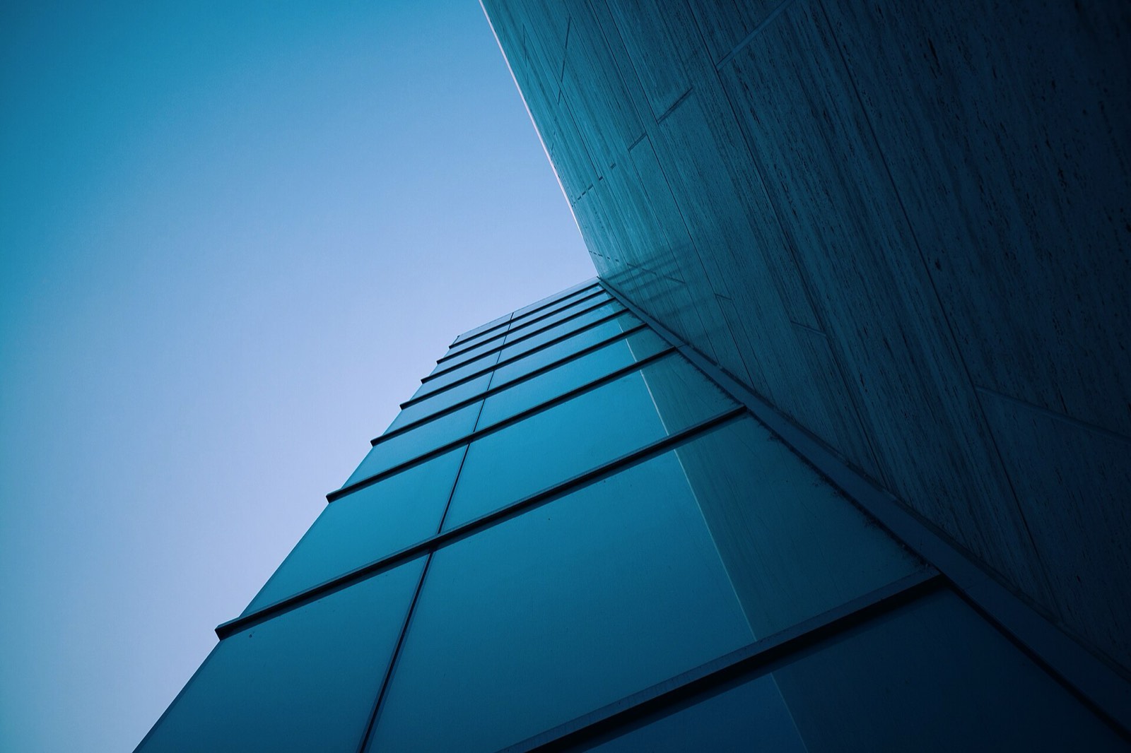 Glass office facade